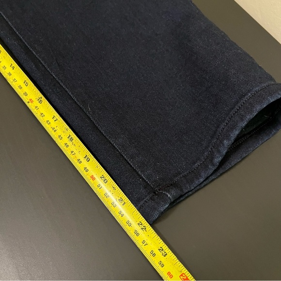 Denver Hayes High Rise Straight Crop Jean | Very Dark Wash Denim - Picture 10 of 12